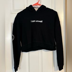 Call her daddy “i am unwell” cropped hoodie